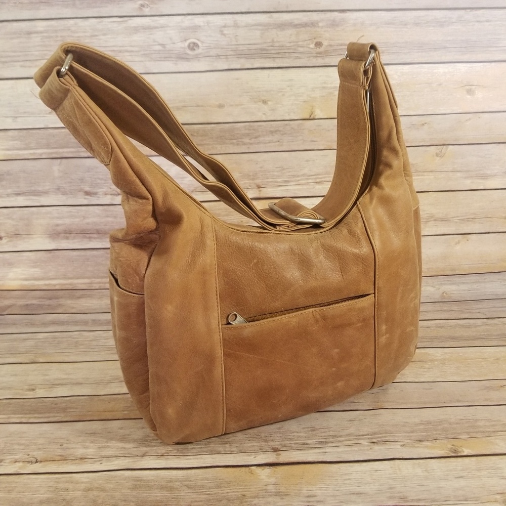 Coronado Leather Conceal Carry Hobo Purse Tan
